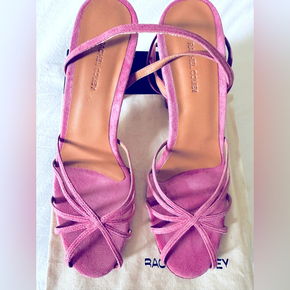 Rachel Comey pink suede Jordan heel size 8